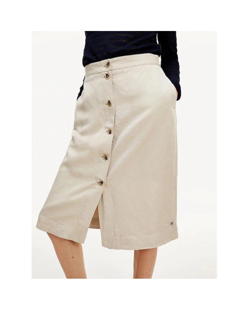 Tommy Hilfiger Natural Midi Skirts