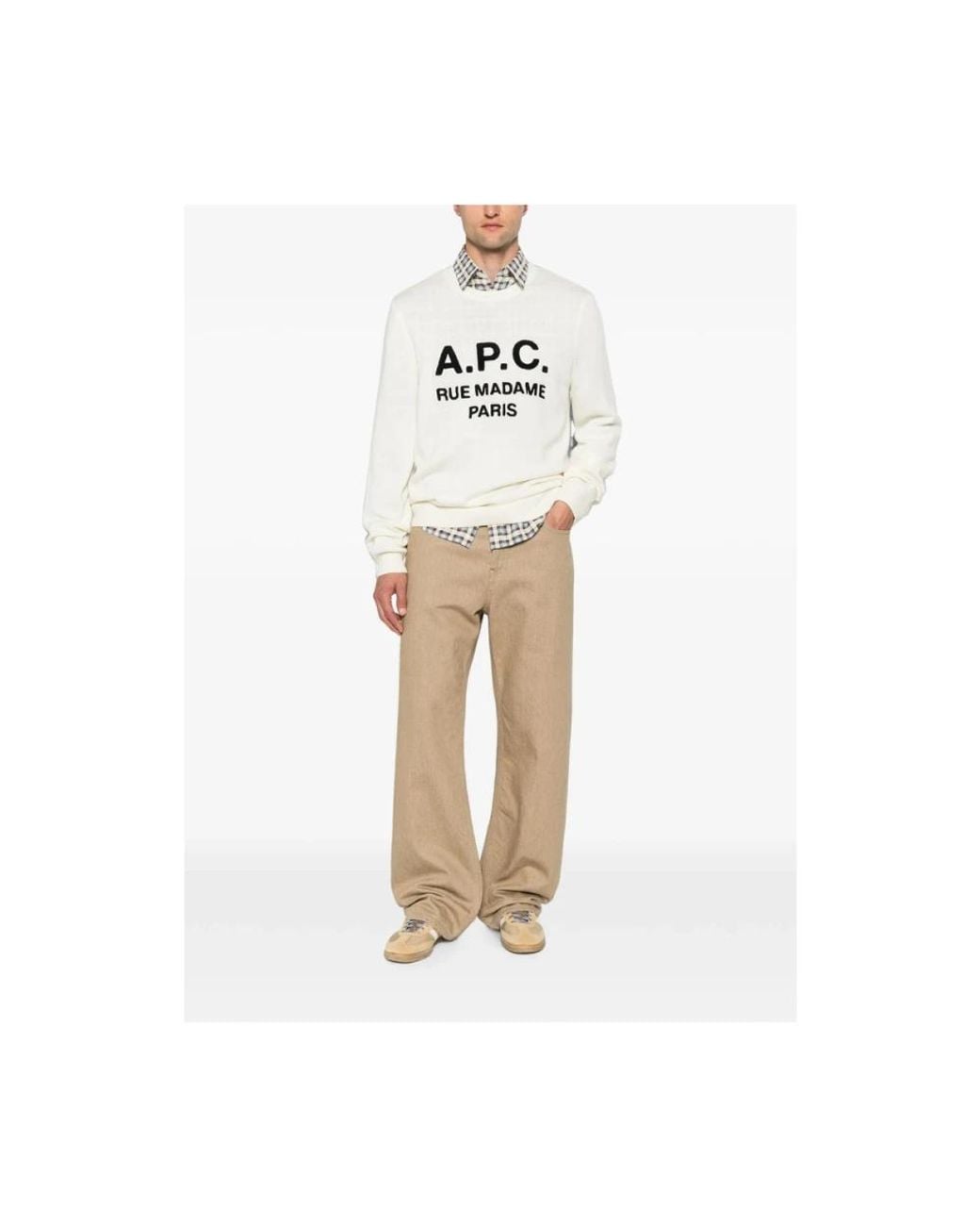 A.P.C. White Neutrals Sweaters & Knitwear for men