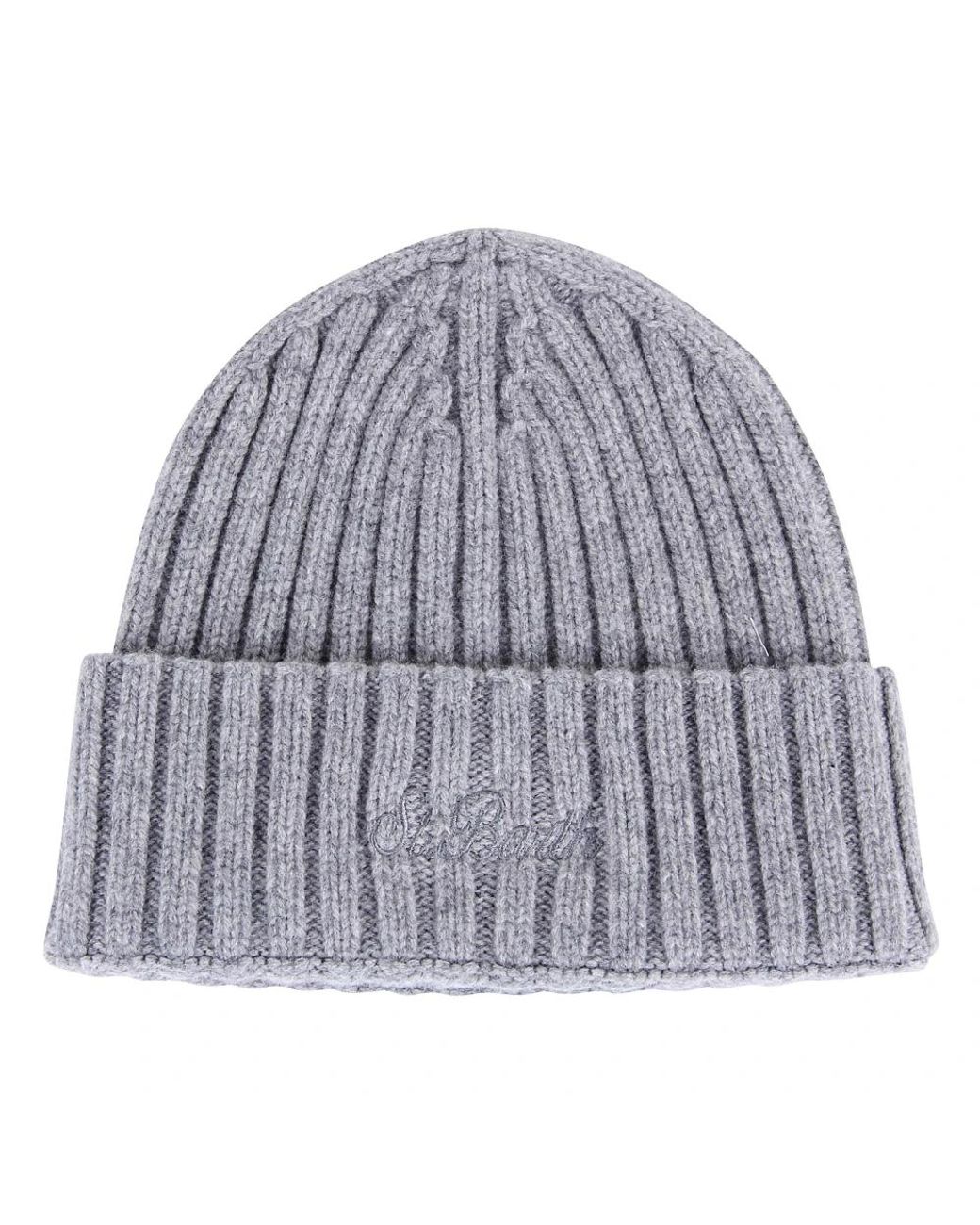 Mc2 Saint Barth Accessoires ,Grijs ,Gebreide Muts in het Gray voor heren
