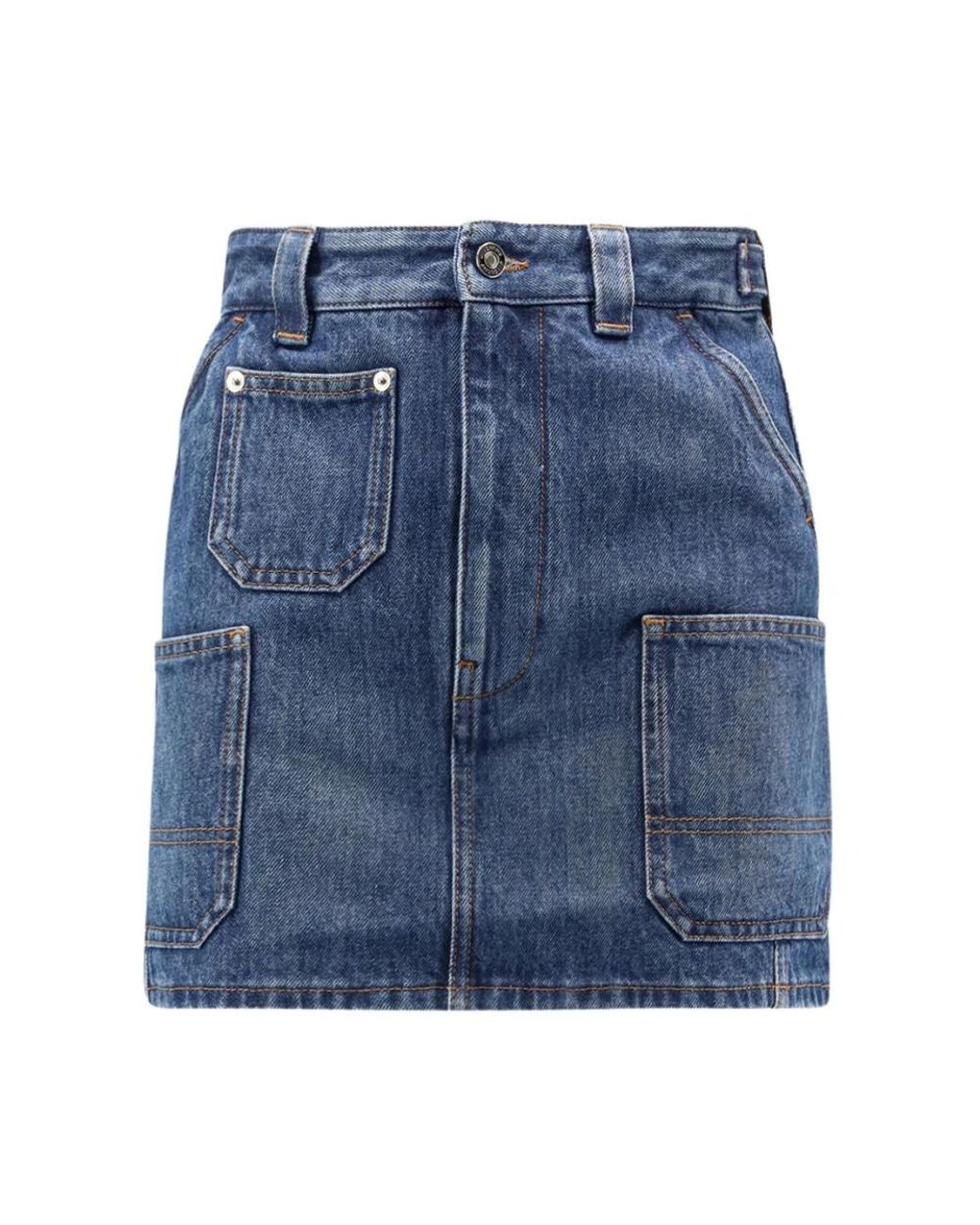 Givenchy Rokken ,Blauw ,Katoen Mini Cargo Rok in het Blue