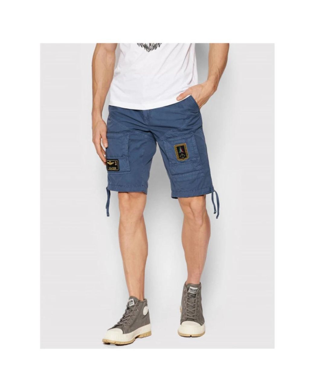 Aeronautica Militare Blue Casual Shorts for men