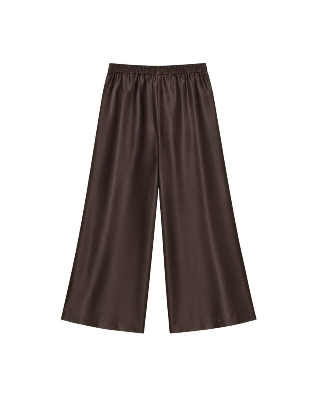 Leather Trousers Clips de color Brown