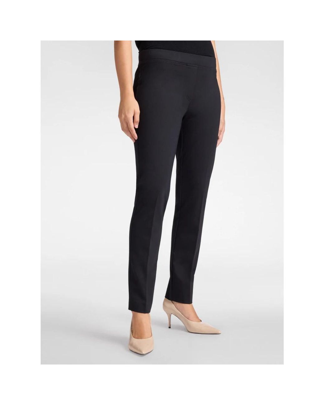 Elena Miro Black Slim-Fit Trousers