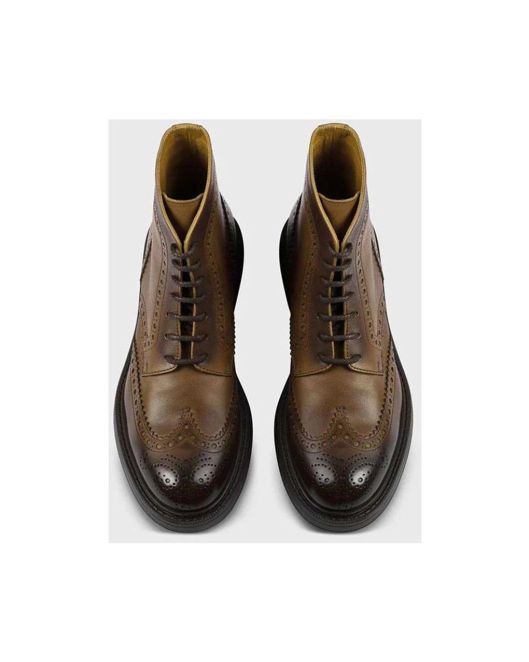 Doucal's Brown Lace-Up Boots for men
