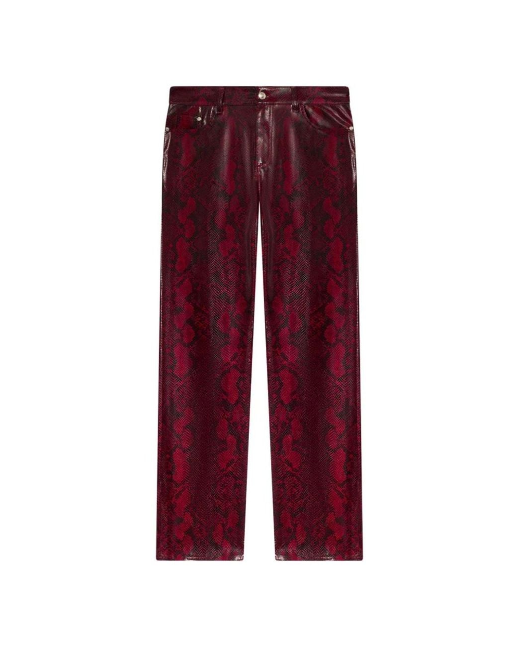 Gcds Red Straight Trousers for men