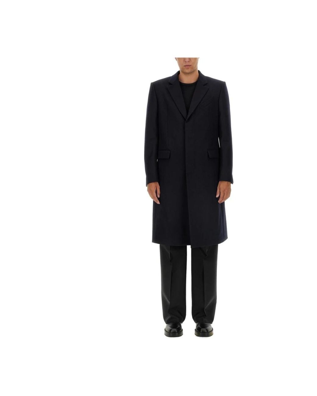 Givenchy Black Single-Breasted Coats for men