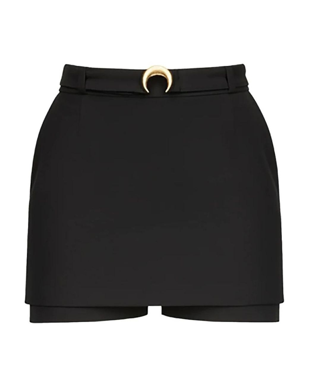 MARINE SERRE Black Short Shorts