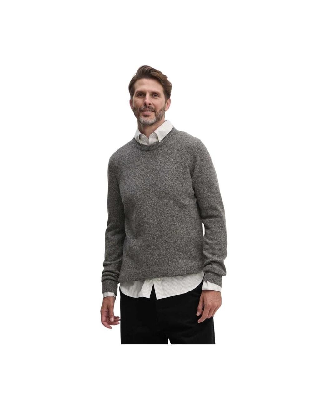 Barbour Tisbury Crew-Neck Trui in het Gray voor heren