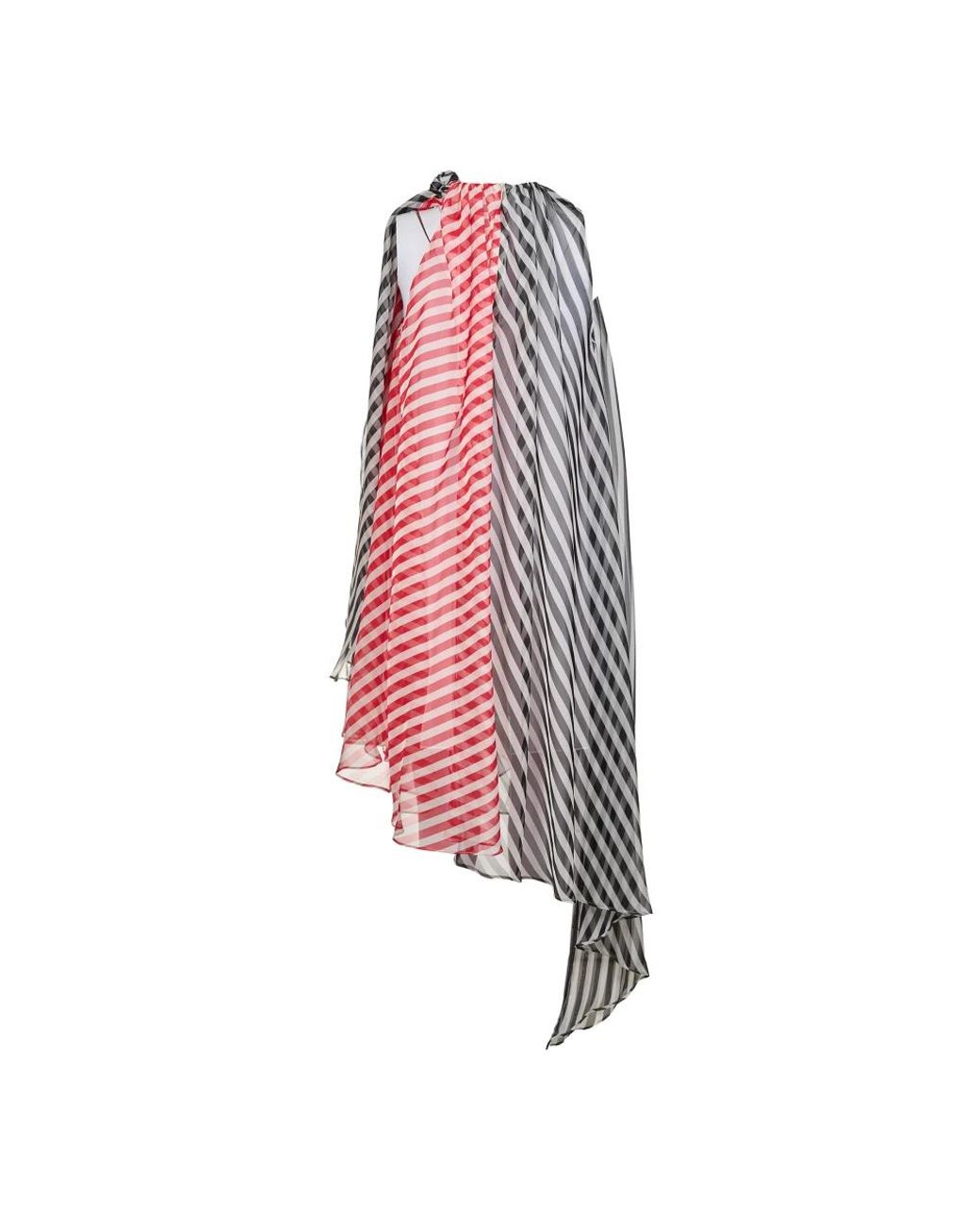 MSGM Red Abito Bicolor