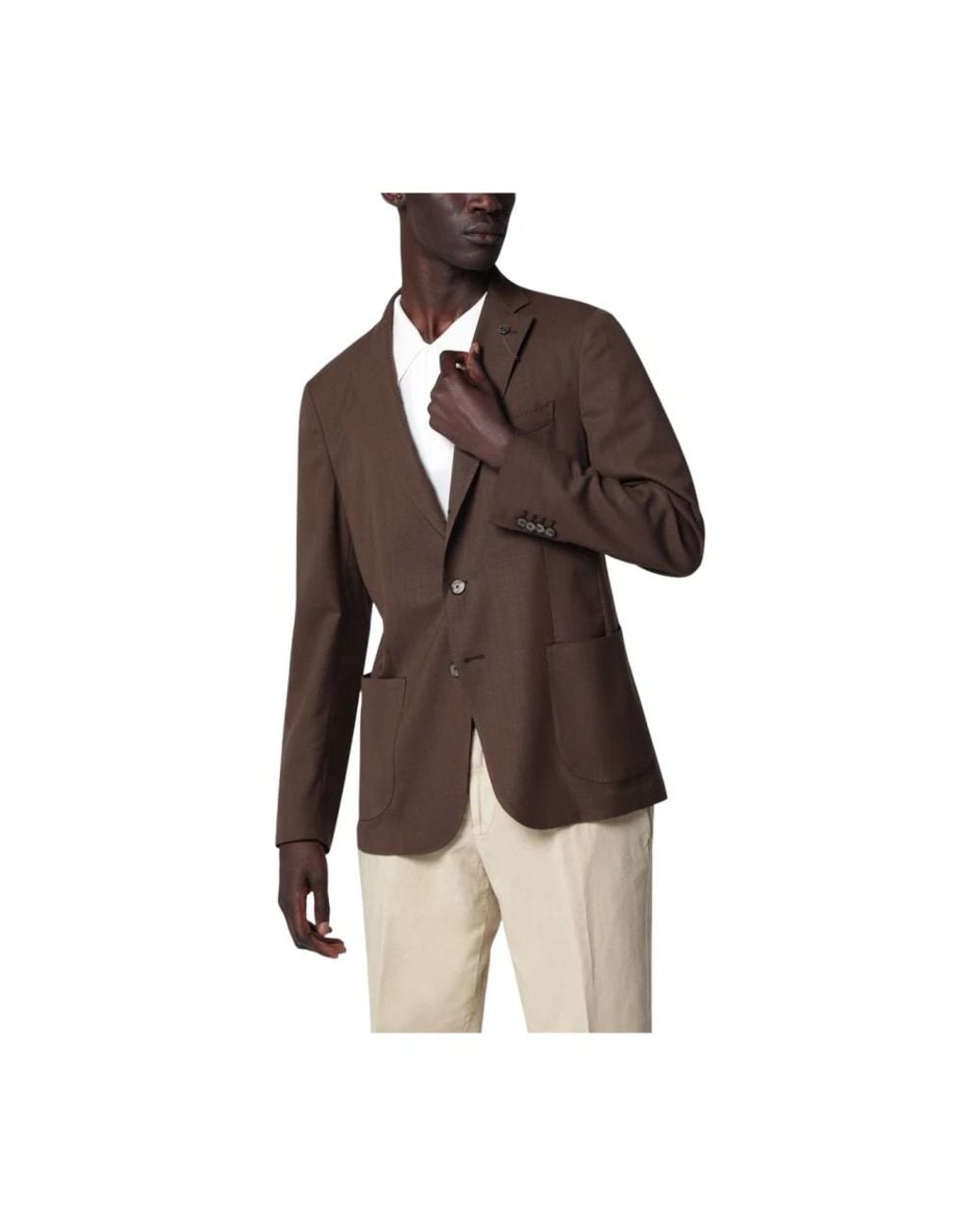 Santaniello Brown Blazers for men