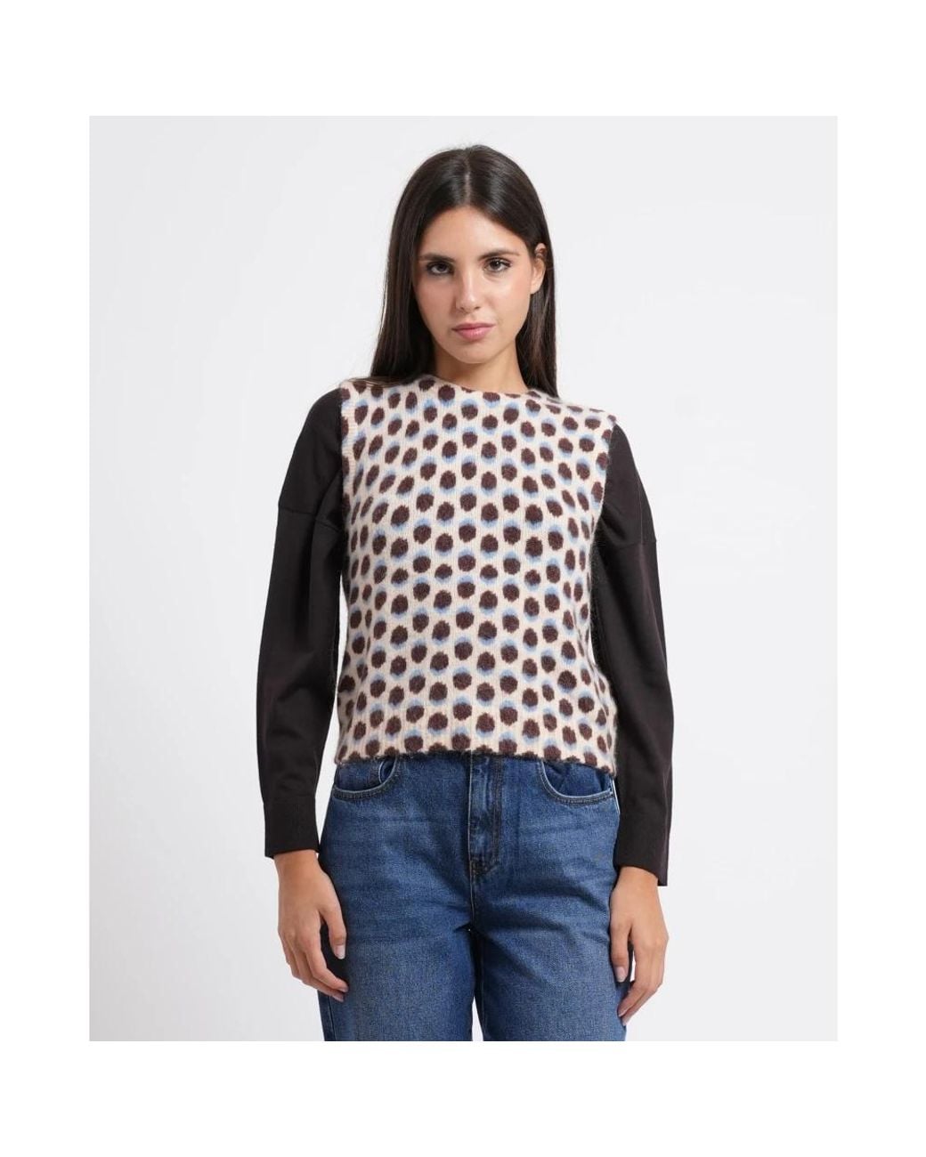iBlues Black Round-Neck Knitwear