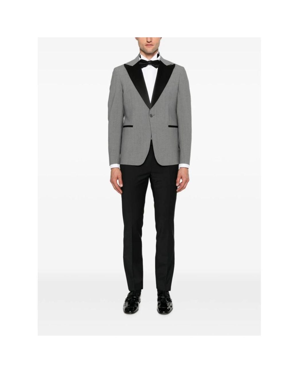 Brian Dales Gray Single Breasted Suits for men