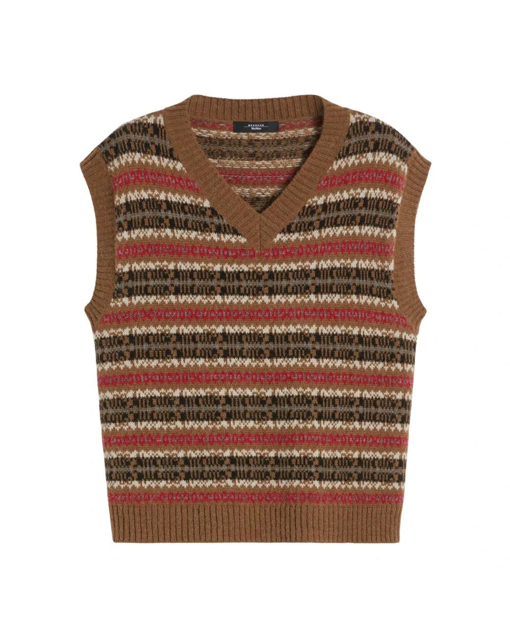 Weekend by Maxmara Brown V-Neck Knitwear