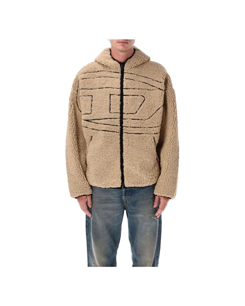 DIESEL Natural Faux Fur & Shearling Jackets for men