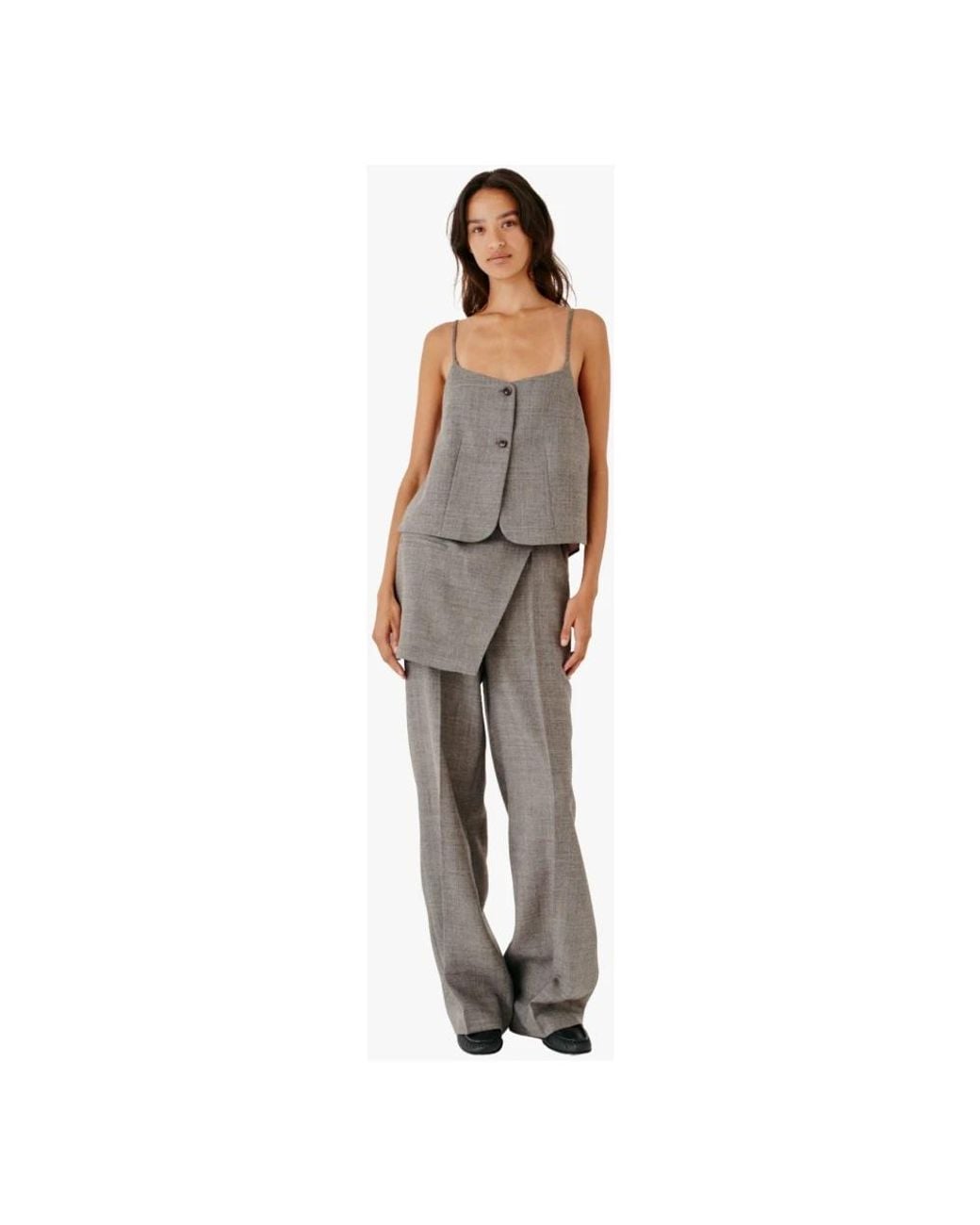 THE GARMENT Gray Wide Trousers