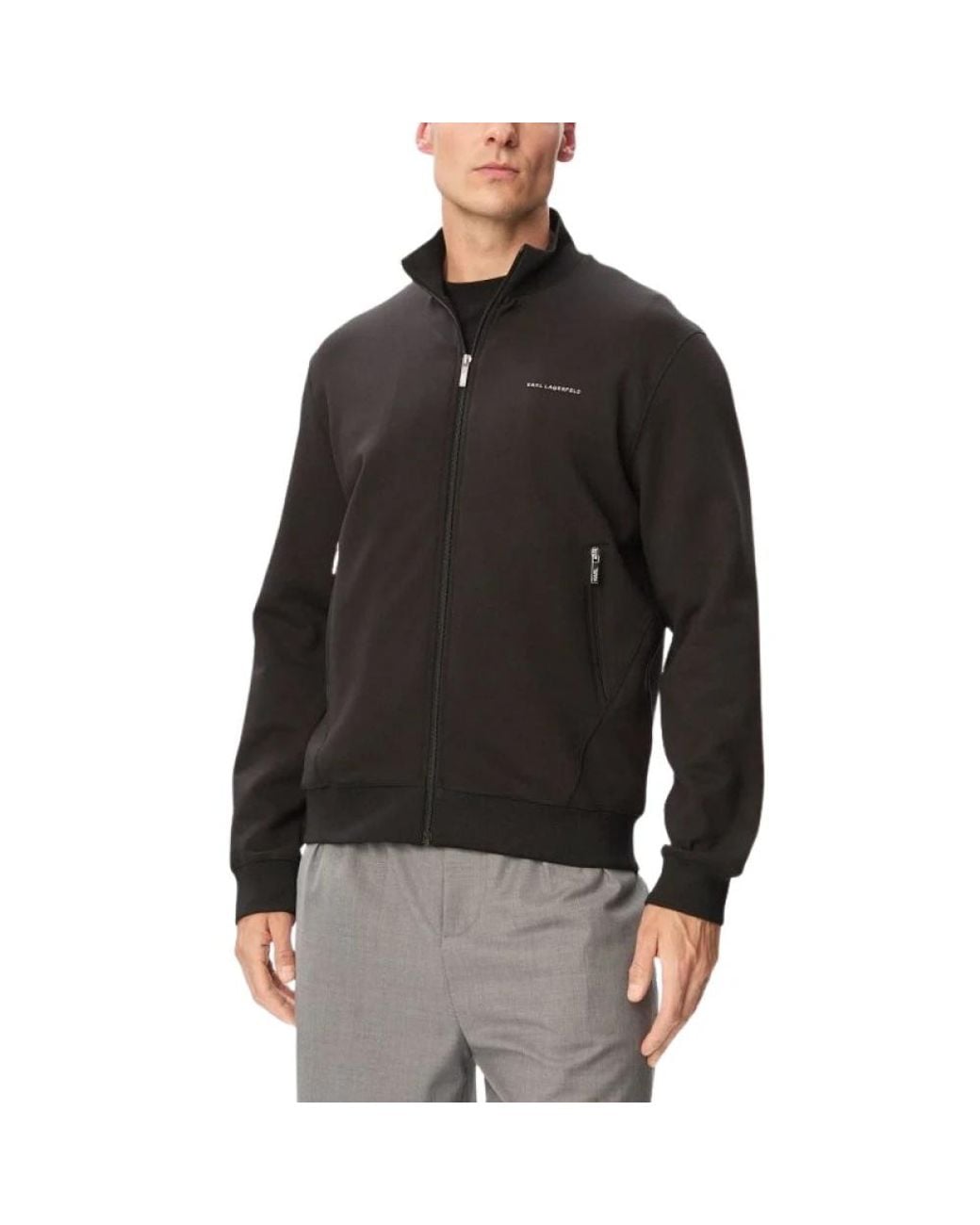 Karl Lagerfeld Black Zip-Throughs for men