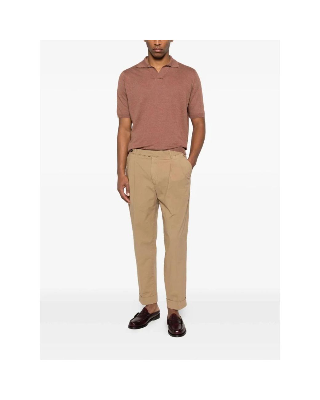 Lardini Brown V-Neck Knitwear for men