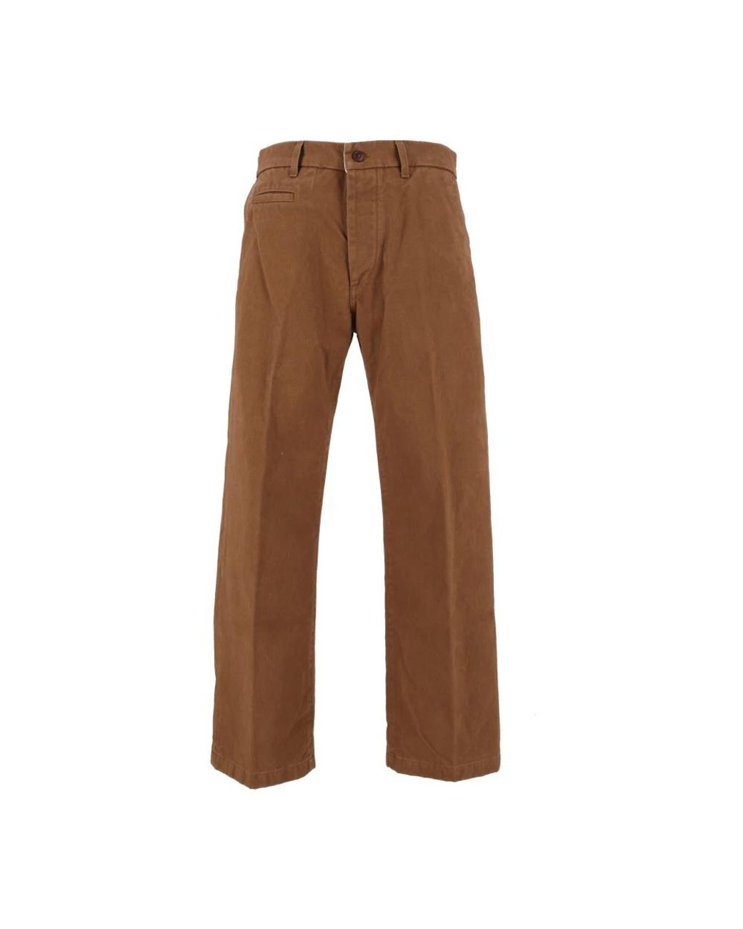 Tela Genova Brown Wide Trousers for men