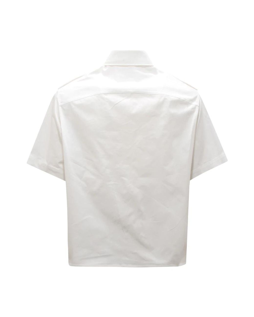 Neil Barrett Overhemden ,Wit ,Militaire Politie Detail Korte Mouw Shirt in het White voor heren