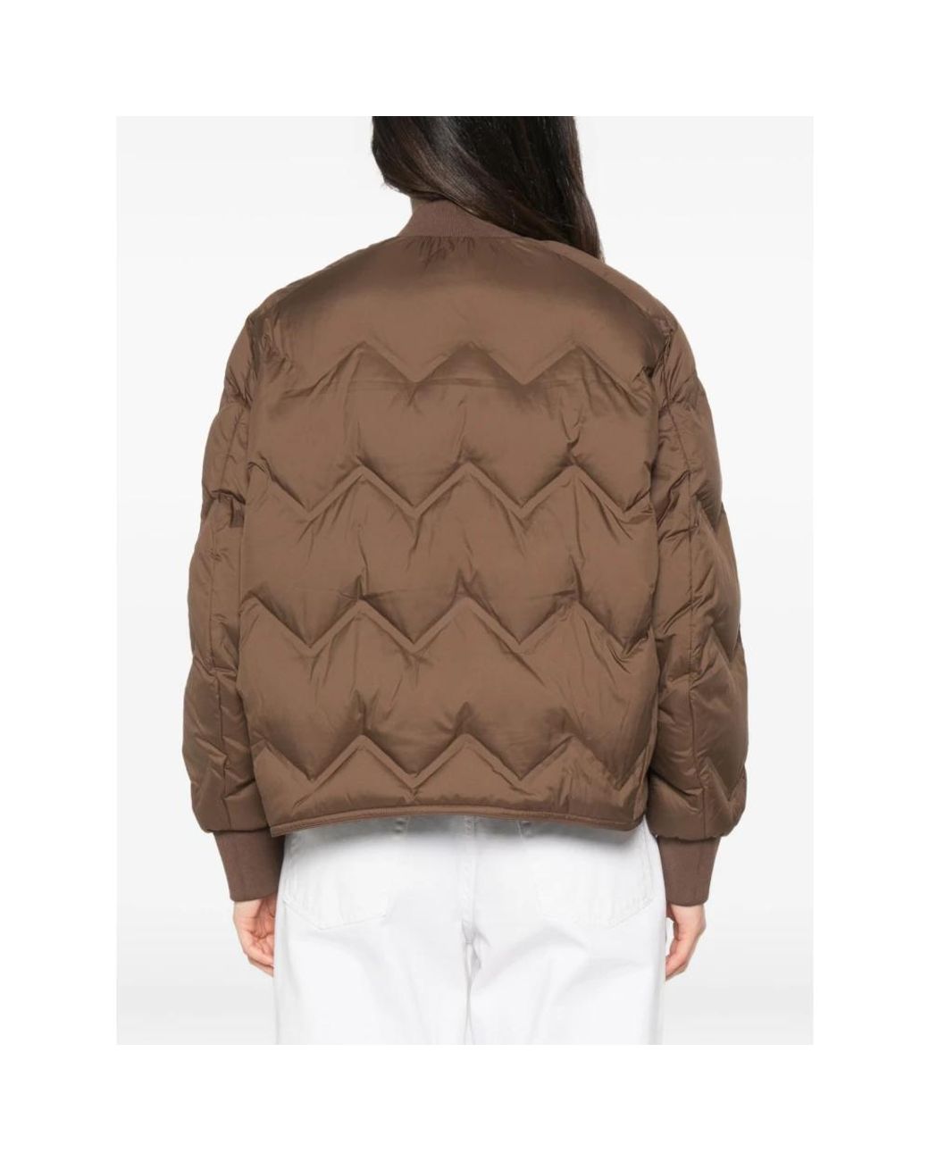 Ermanno Scervino Brown Polyester Puffer Jacket