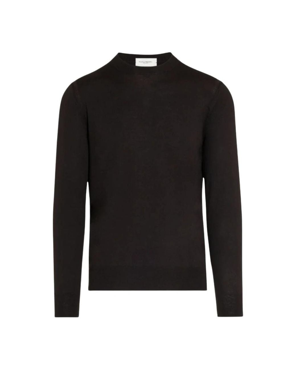 Paolo Pecora Black Round-Neck Knitwear for men