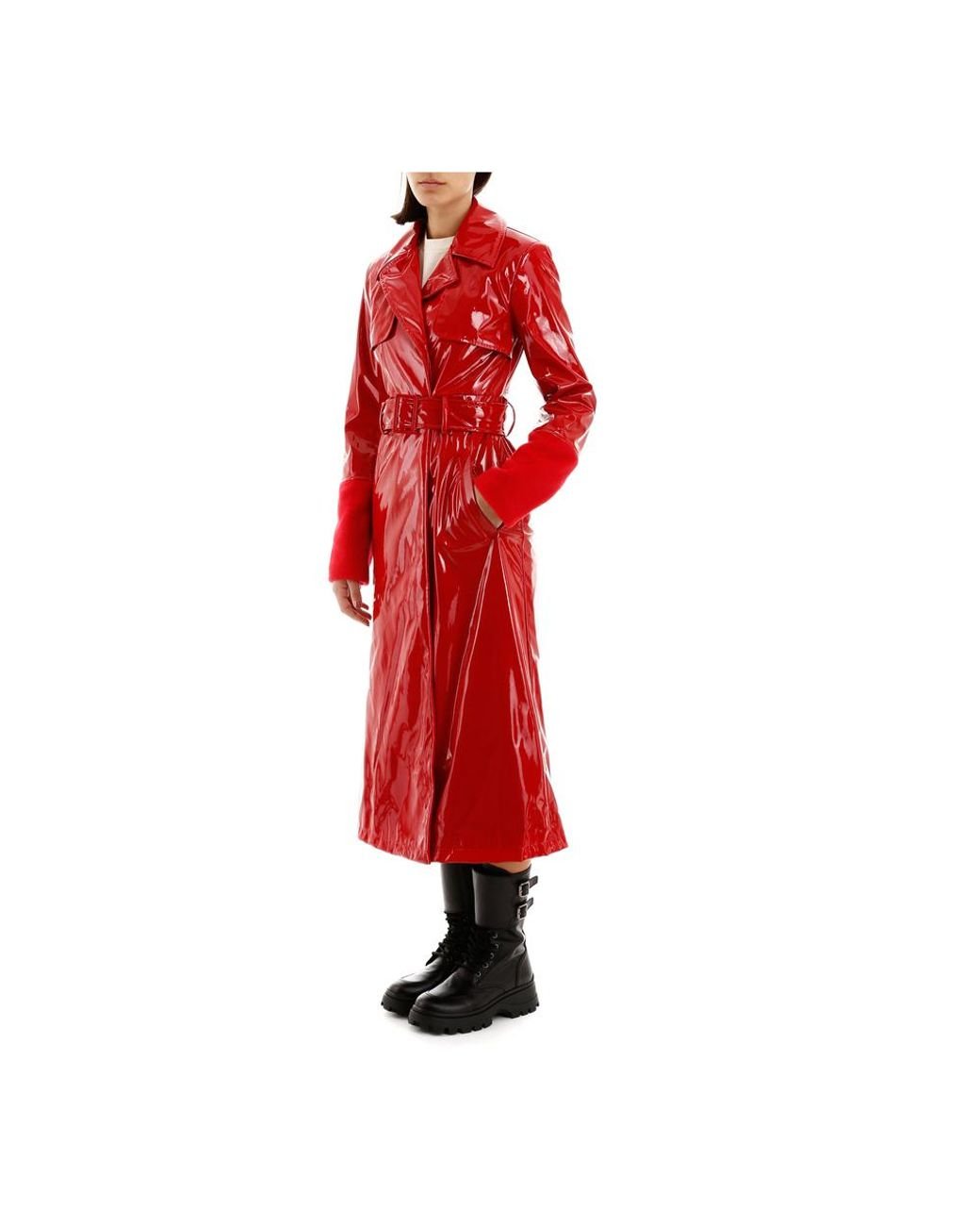 Vinyl trench coat Kirin en coloris Rouge Lyst