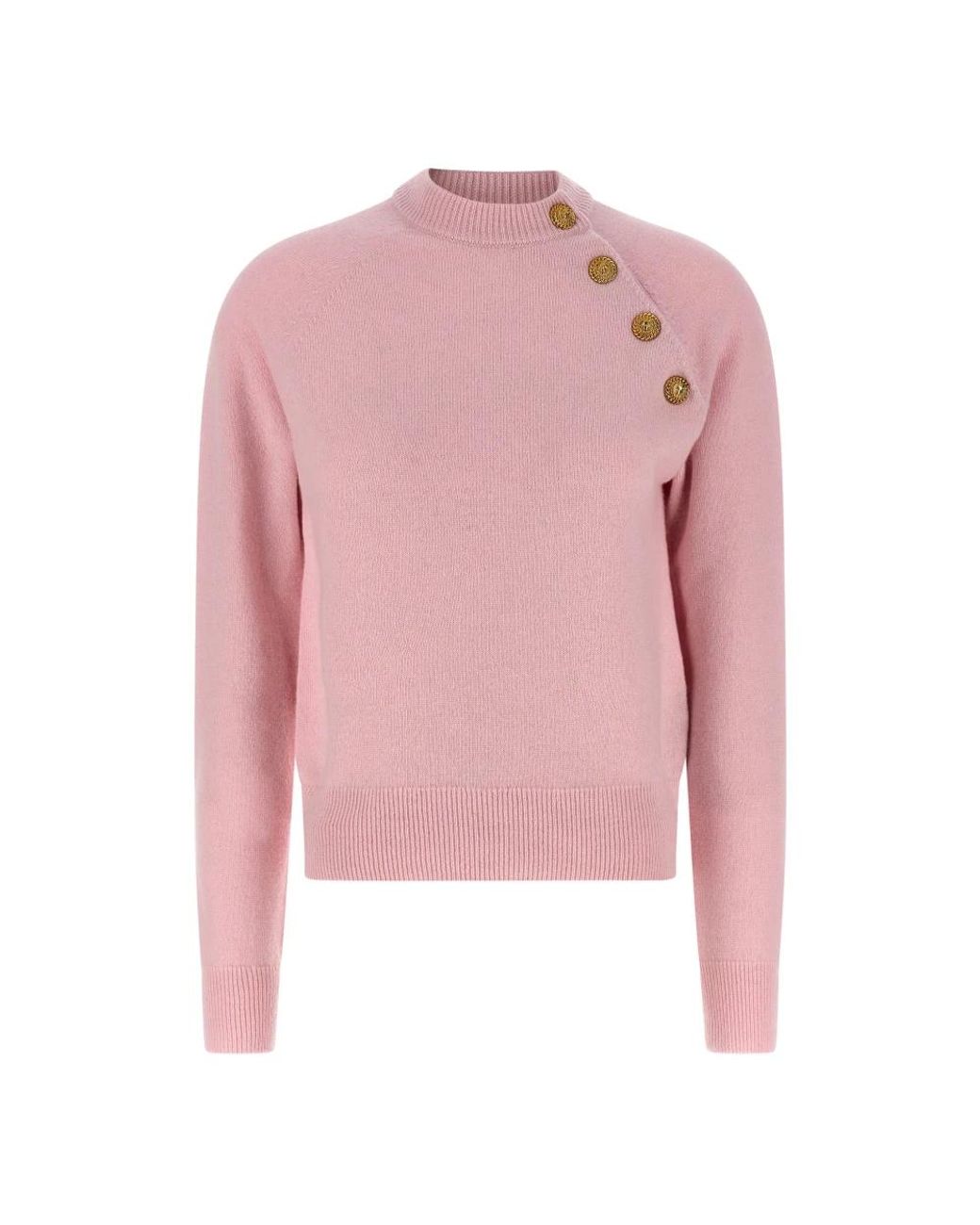 Balmain Pink Round-Neck Knitwear