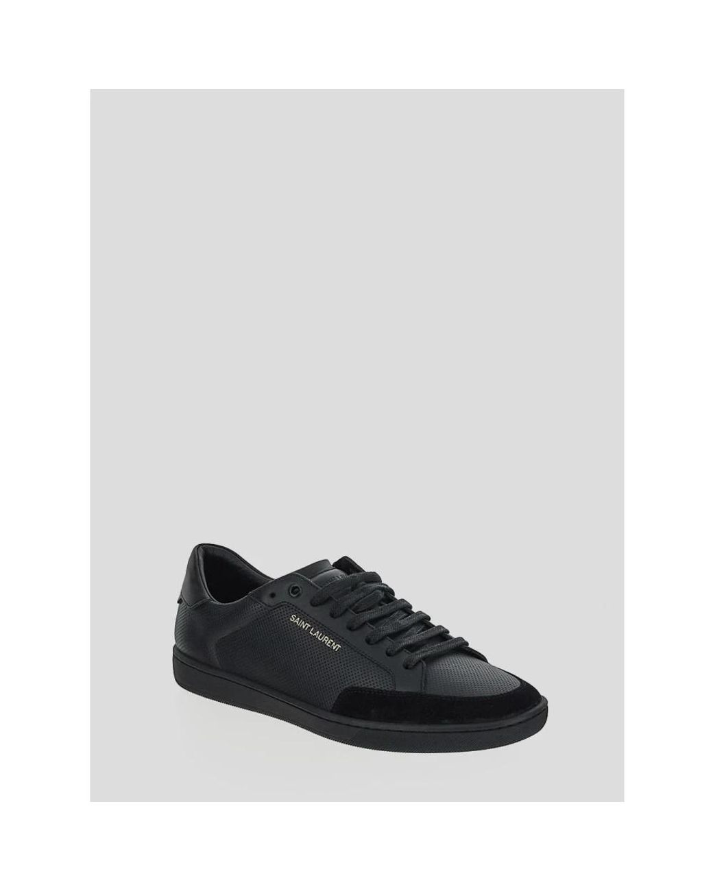 Saint Laurent Schoenen ,Zwart ,Leer Leren Sneaker in het Black voor heren