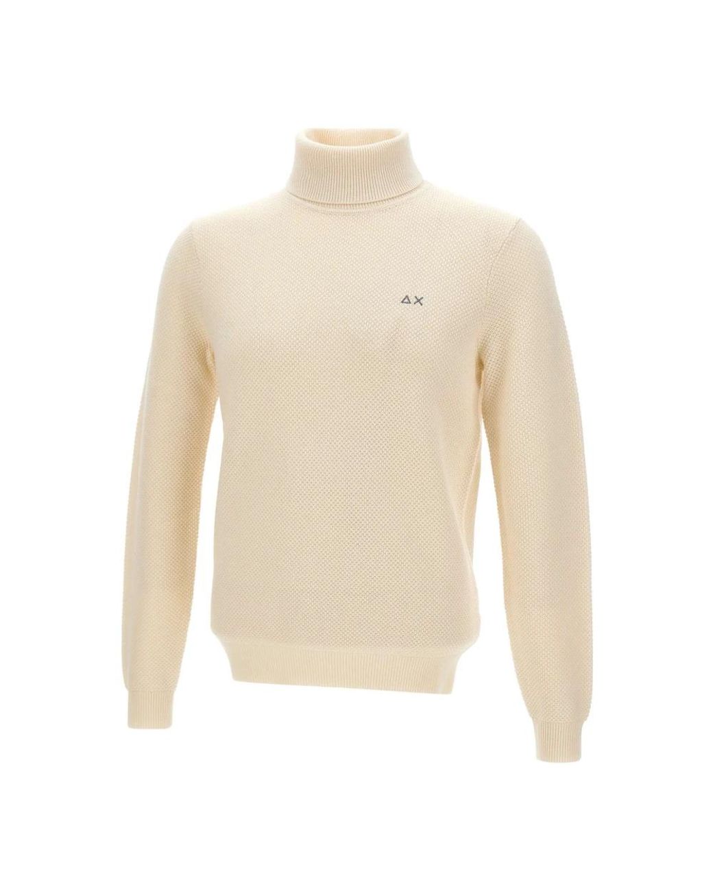 Sun 68 Turtleneck Sweater in het White voor heren