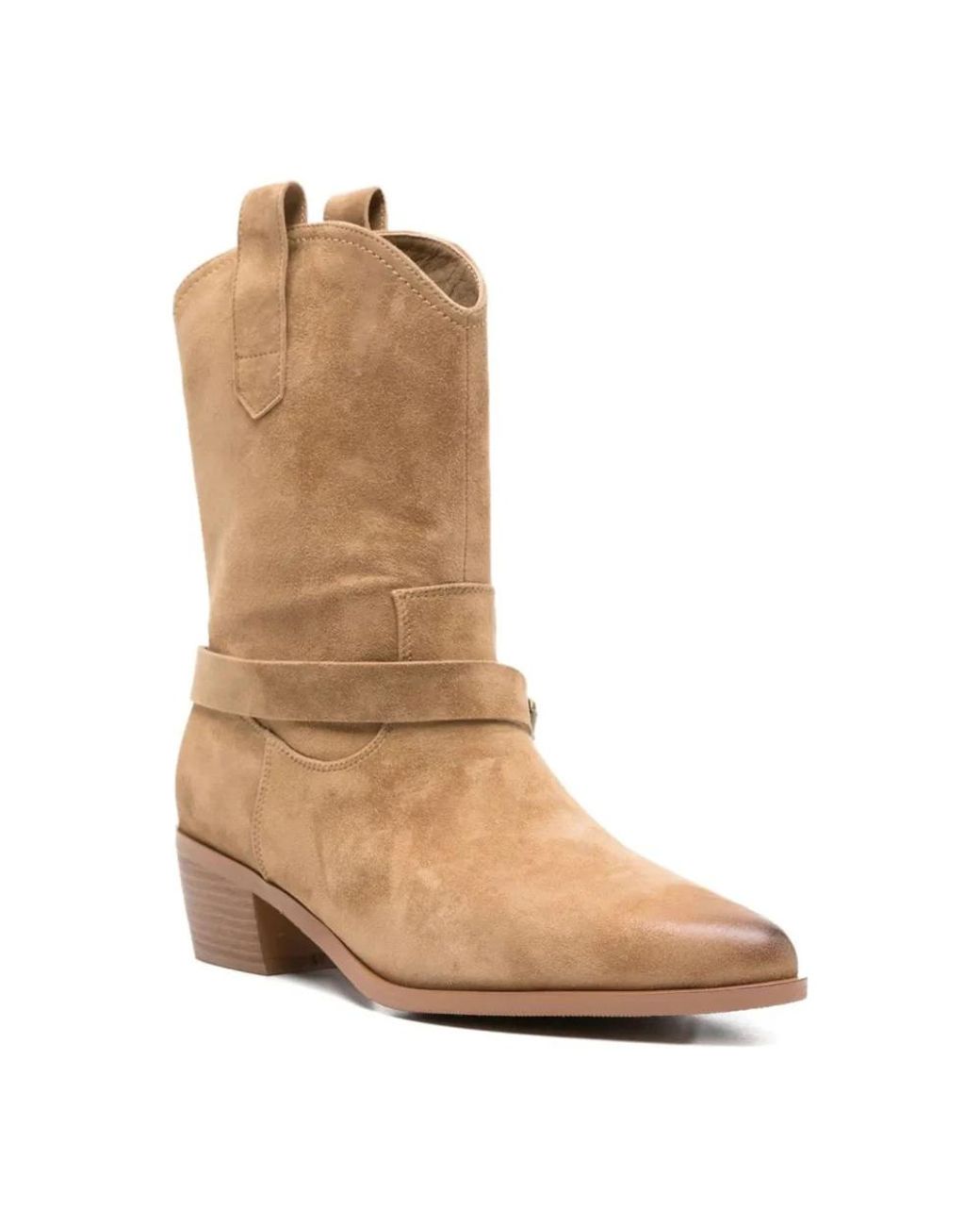 ADRIANNA FERETTI Brown Cowboy & Biker Boots