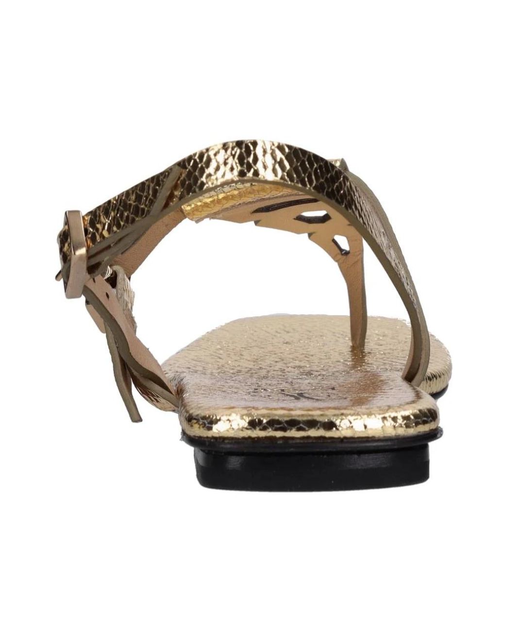 Fabi Brown Flat Sandals