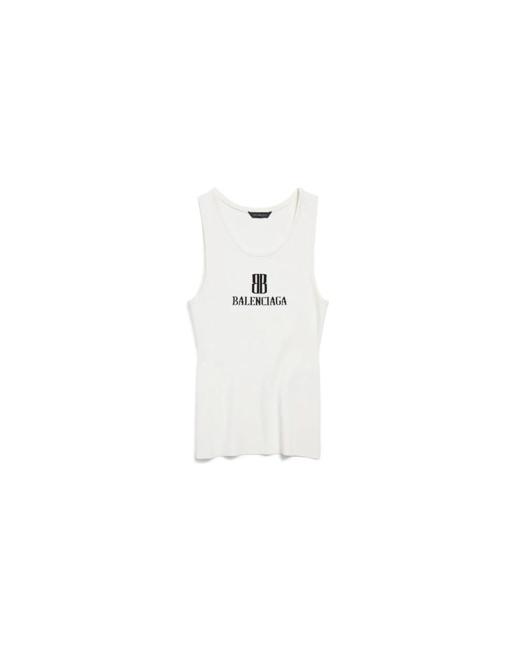 Balenciaga White Sleeveless Tops