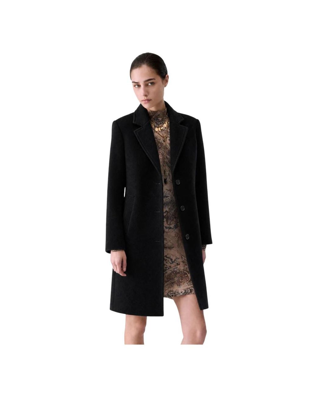 Liu Jo Black Single-Breasted Coats