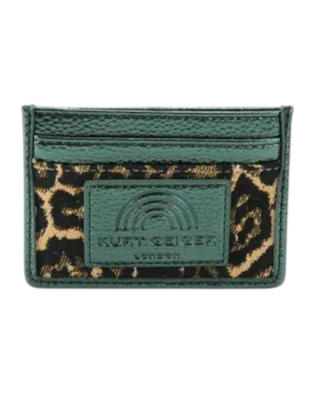 Kurt Geiger Green Zip Kartenhalter Geldbörse