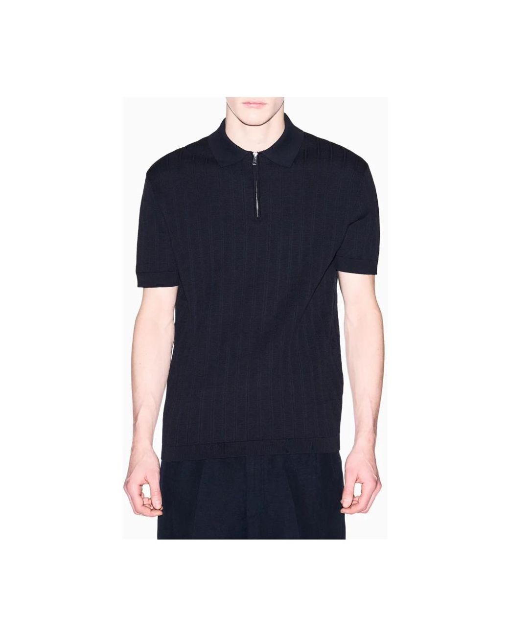 ARMANI EXCHANGE Black Polo Shirts for men