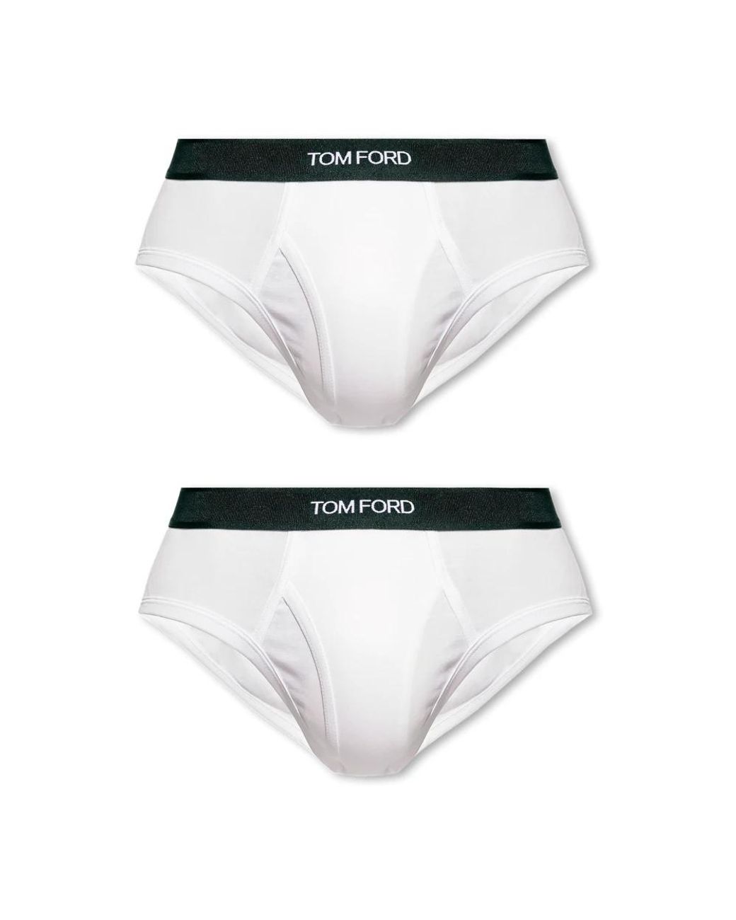 Tom Ford Ondergoed ,Wit ,Katoen Briefs Two-Pack in het White voor heren