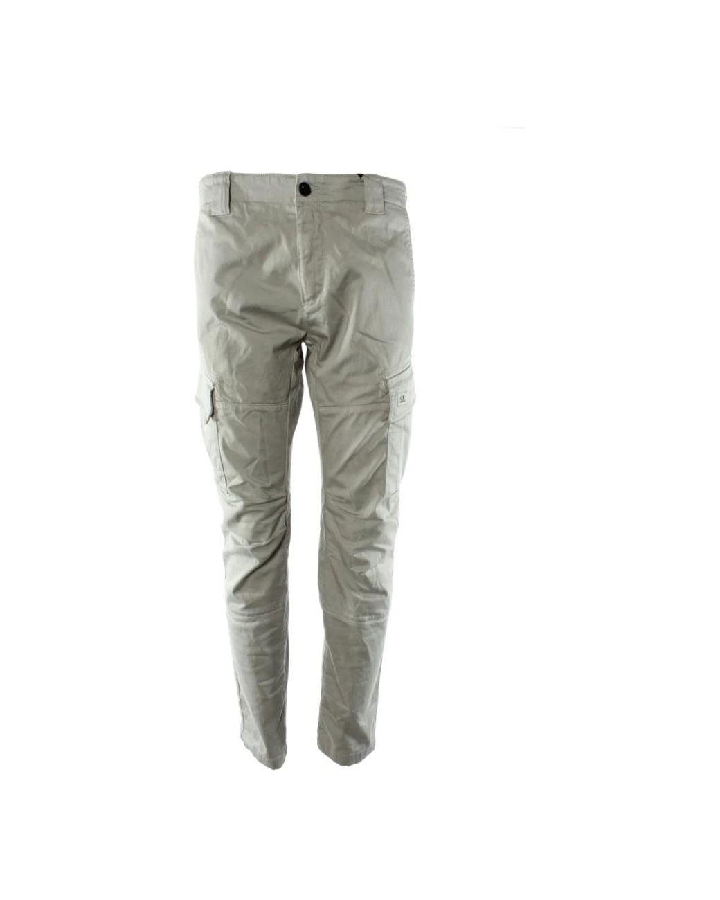 C P Company Gray Slim-Fit Trousers for men