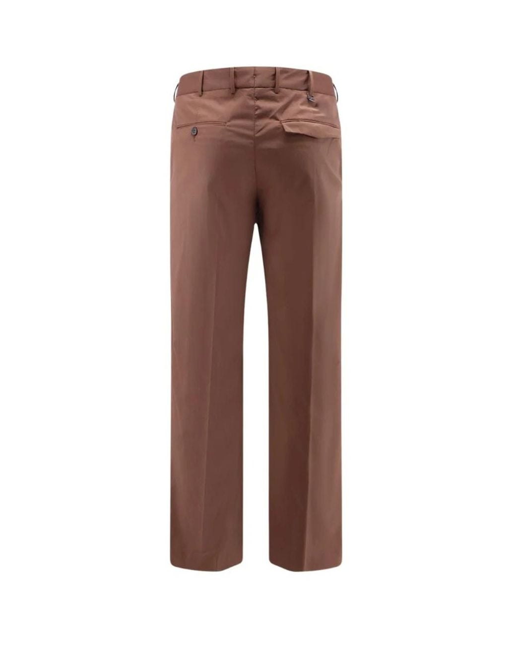 PT Torino Brown Straight Trousers for men