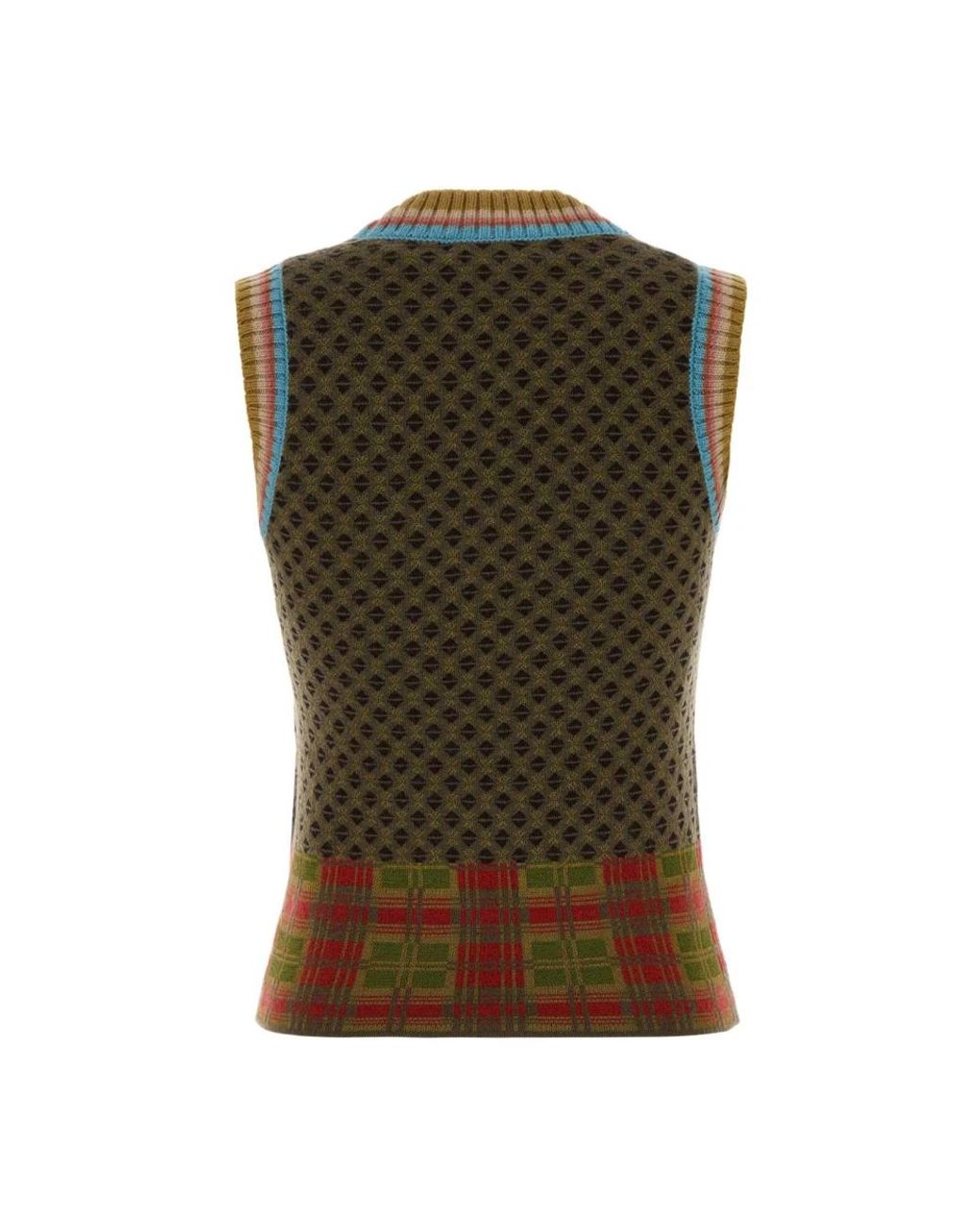 Dries Van Noten Green Round-Neck Knitwear