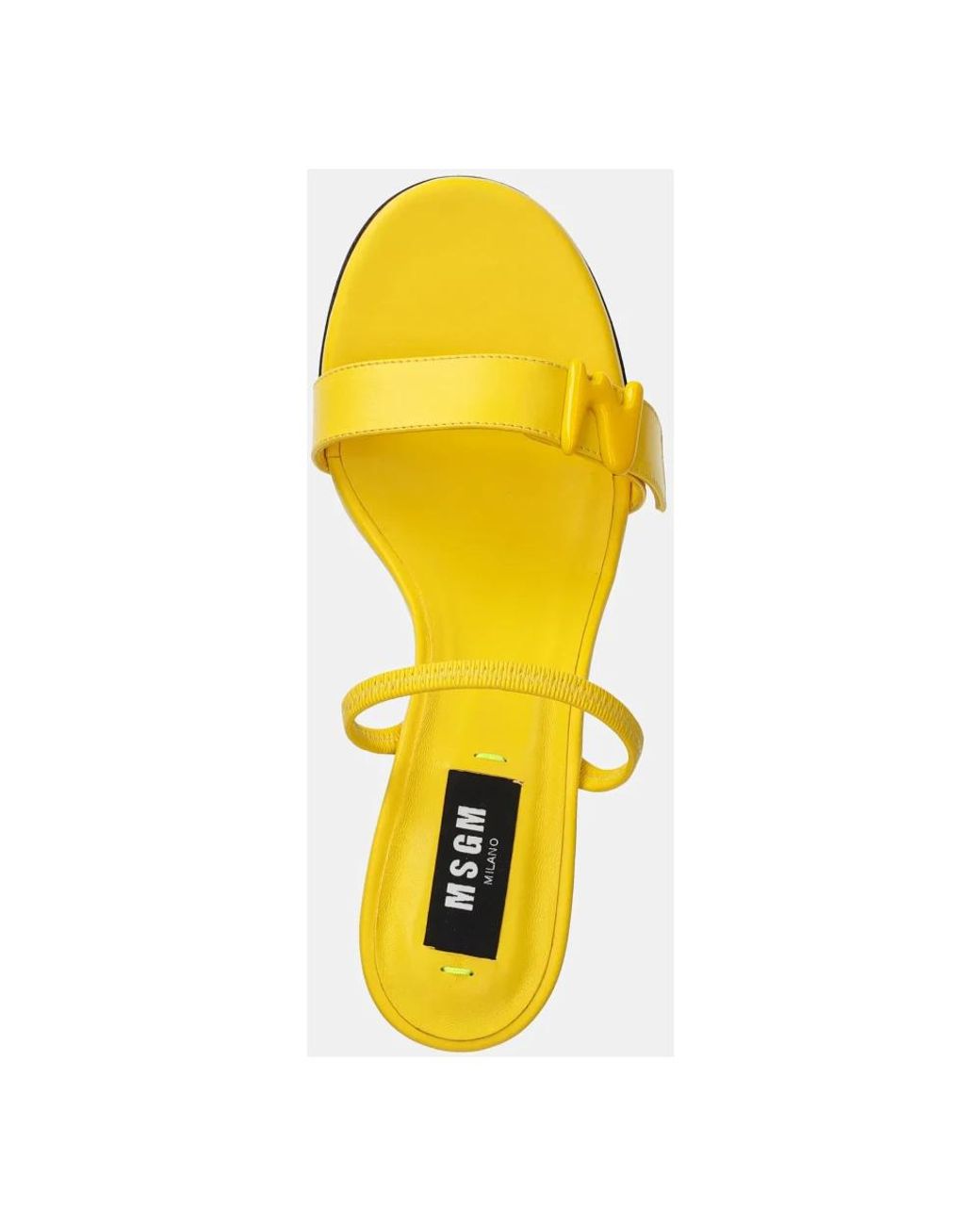 High Heel Sandals di MSGM in Yellow