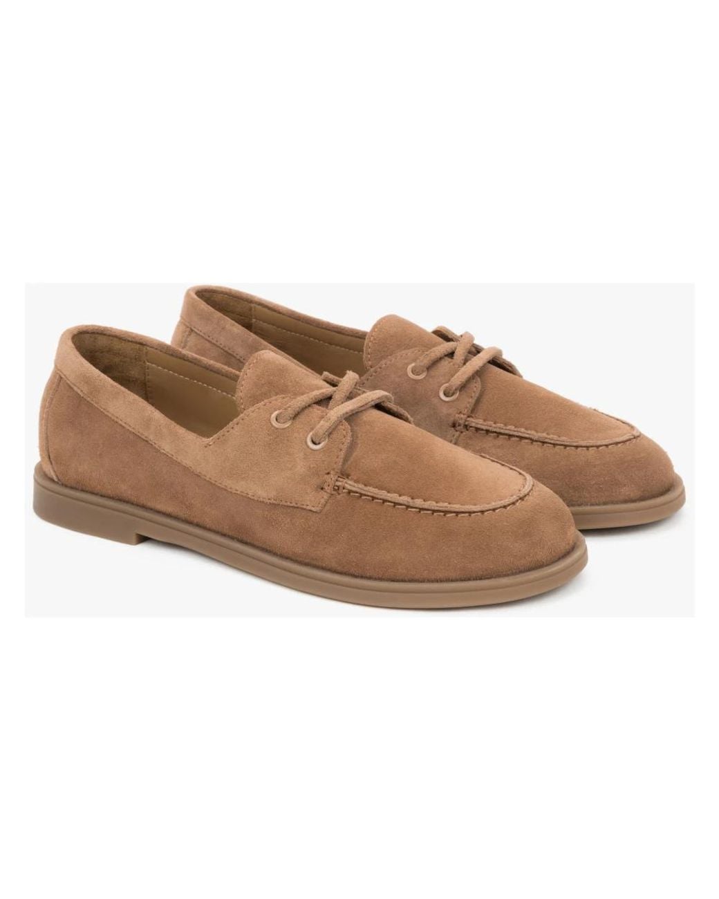 ESTRO Brown Loafer Im Bootsschnitt