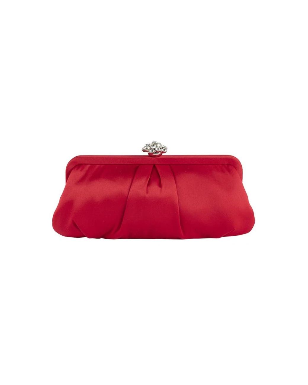 Anna Cecere Red Stoff-Clutch