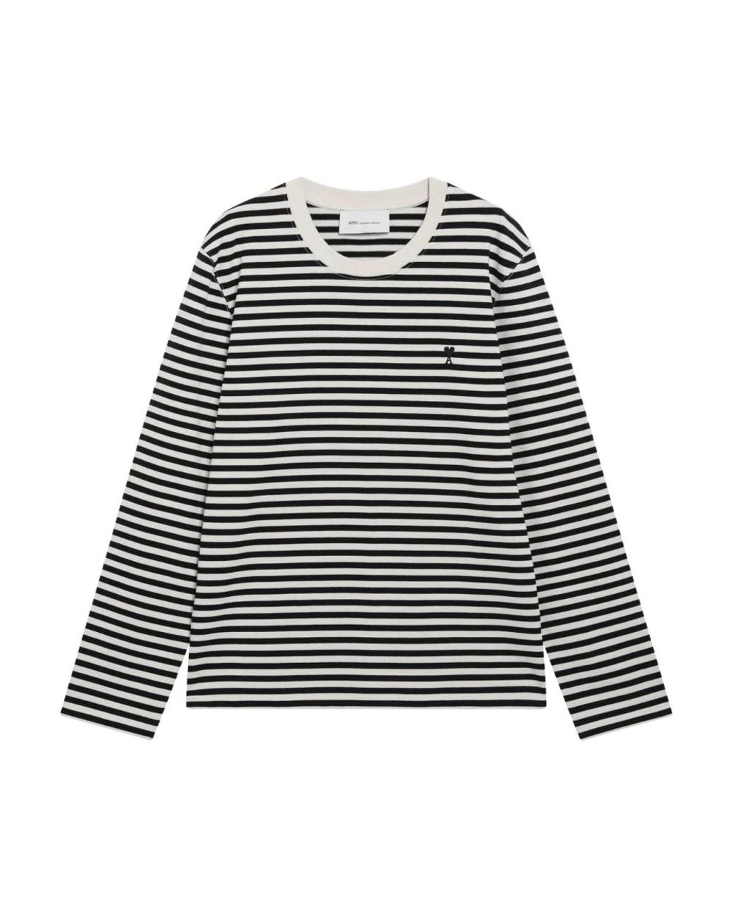 AMI Black Long Sleeve T-Shirts for men