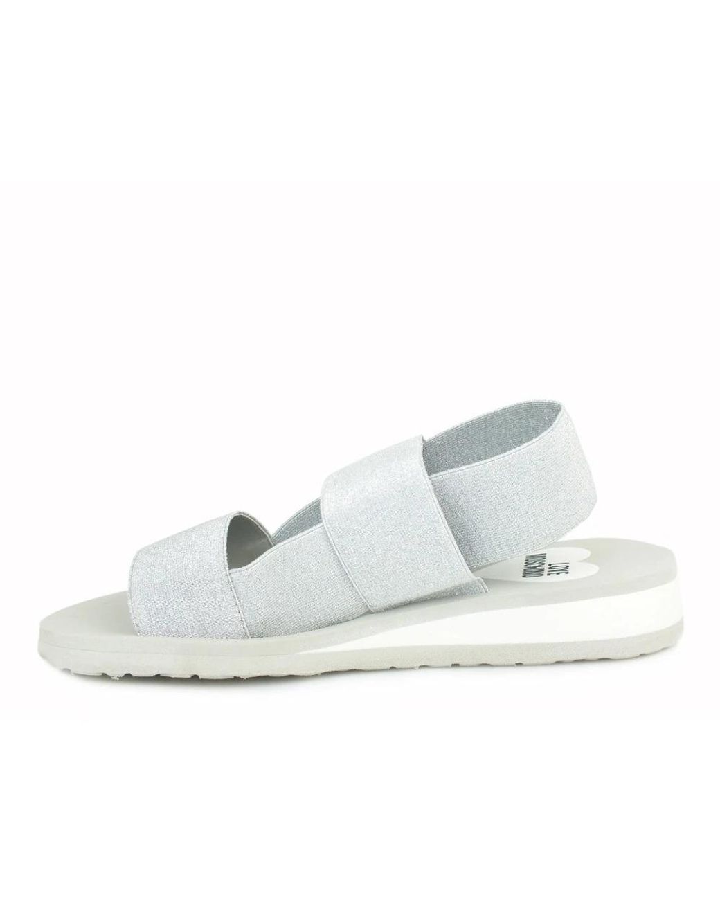 Love Moschino White Flat Sandals