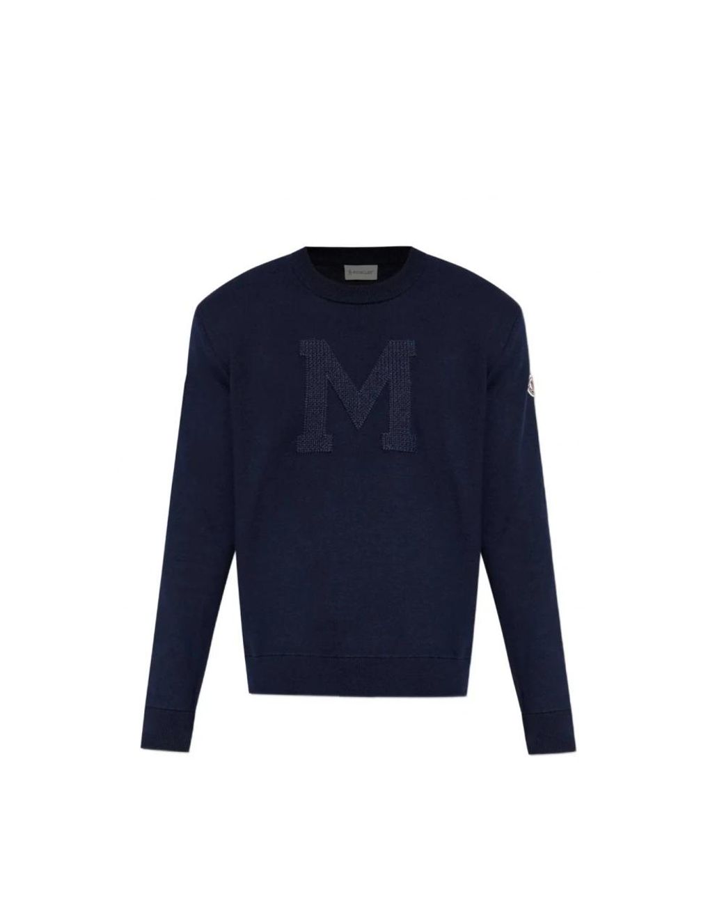 Moncler Blue Round-Neck Knitwear for men