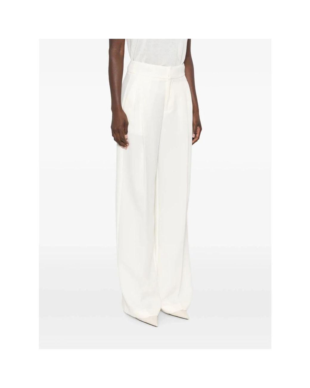 Twinset White Wide Trousers
