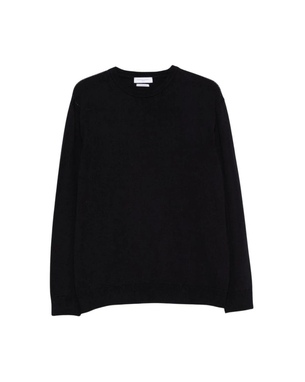 Daniele Fiesoli Black Round-Neck Knitwear for men
