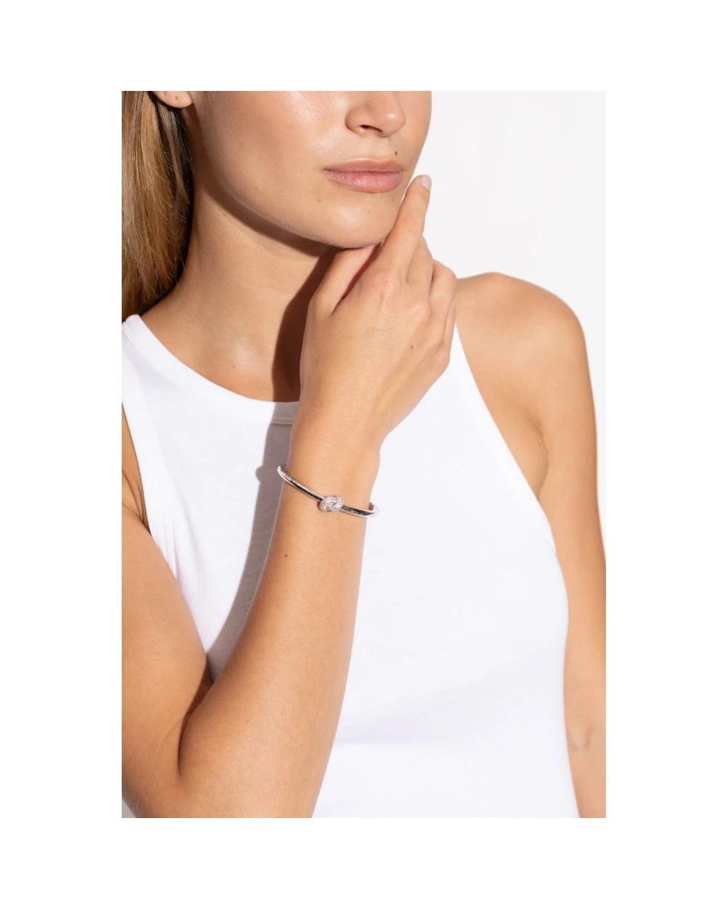 Kate Spade White Armband Mit Funkelnden Kristallen