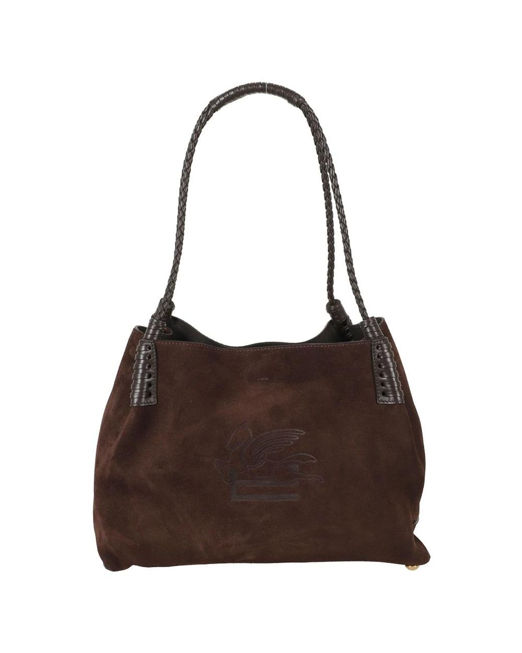 Etro Suede Schoudertas in het Brown