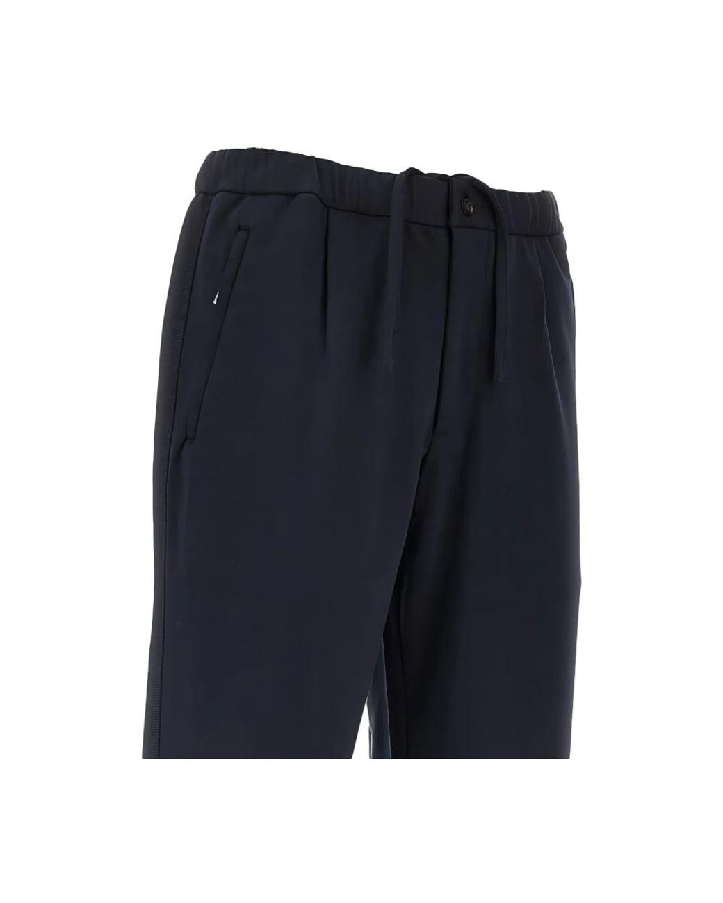 Emporio Armani Blue Straight Trousers for men